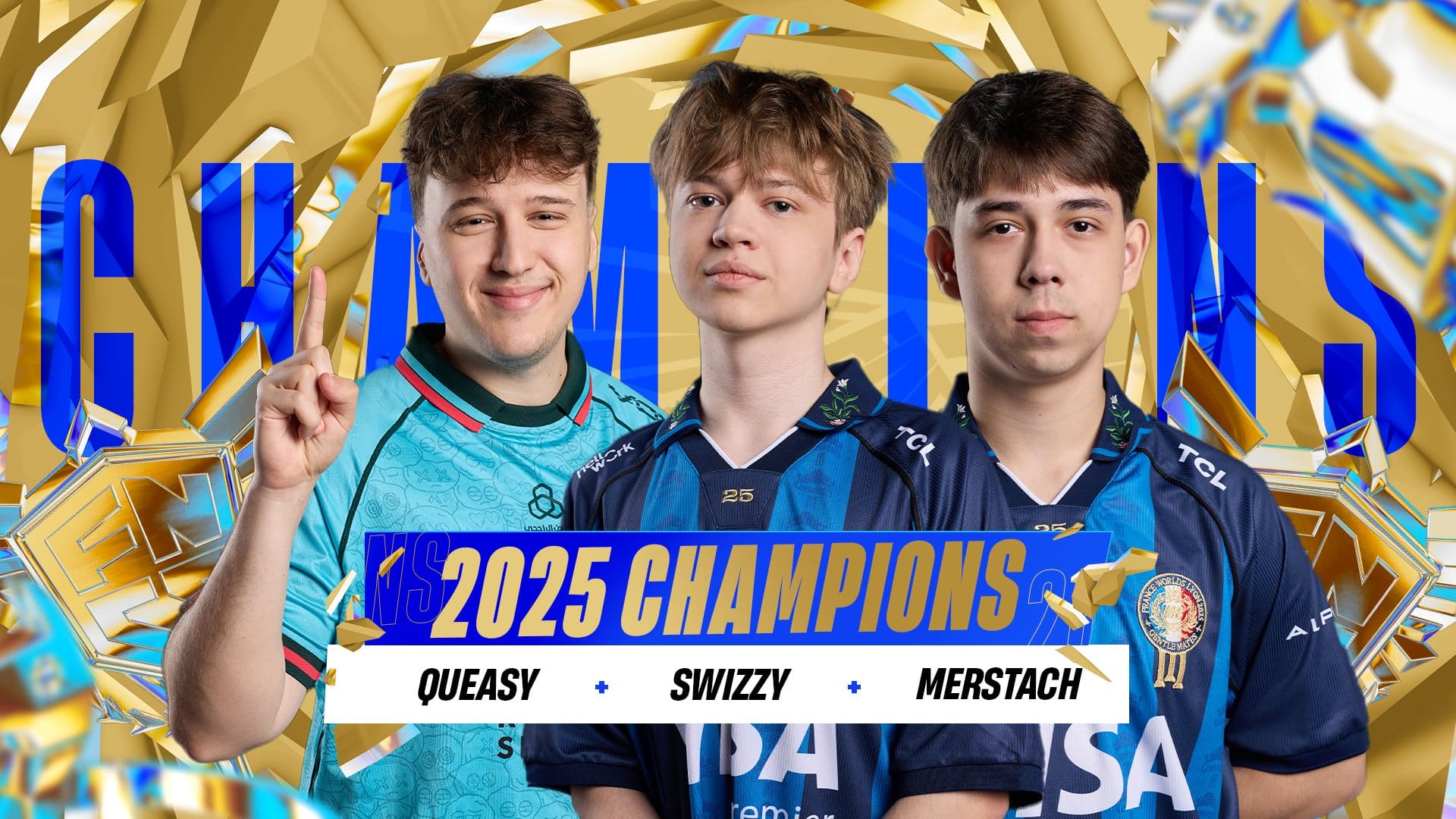 Queasy, SwizzY and Merstach Crowned Fortnite Global Champions 2025
