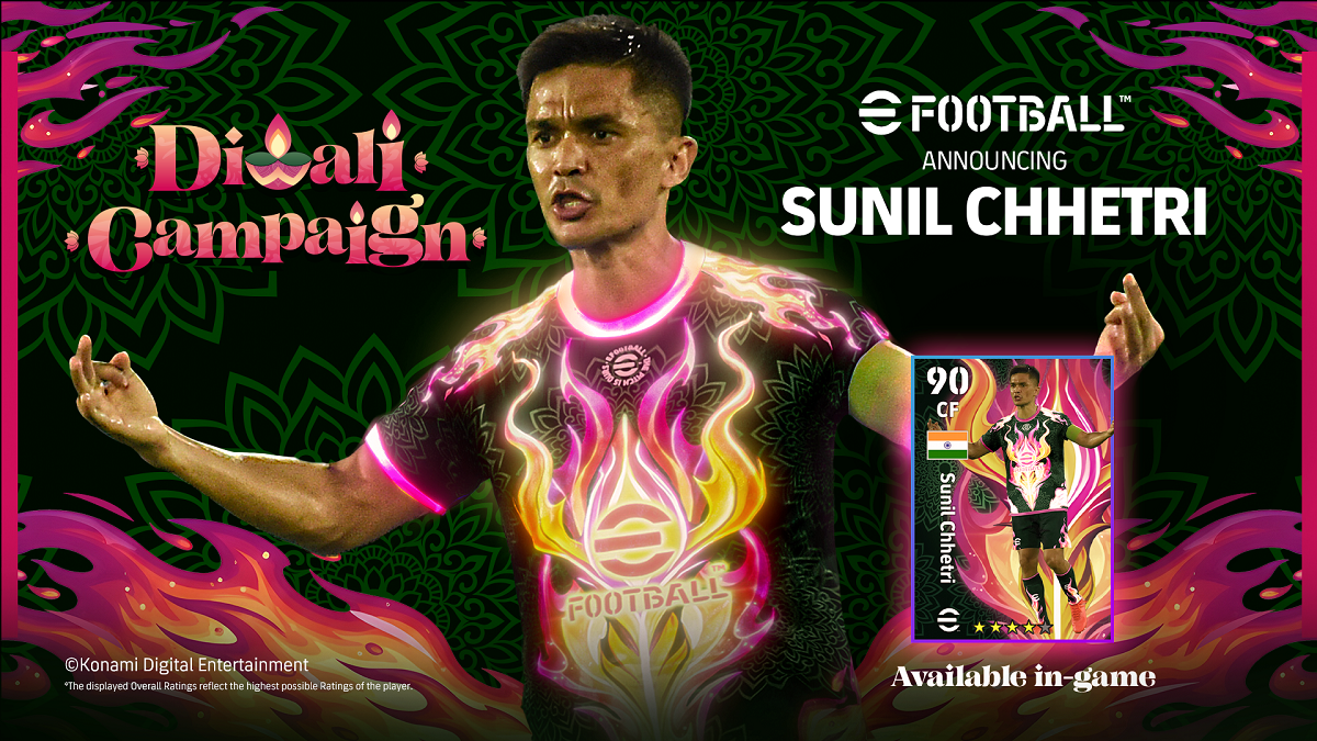 Sunil Chhetri’s Diwali collab lands in eFootball with India-only content and a national tournament